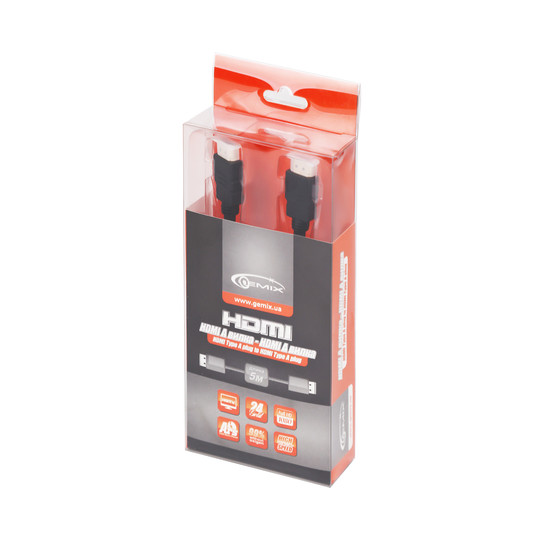 Кабель HDMI у блістері  Чорний 1